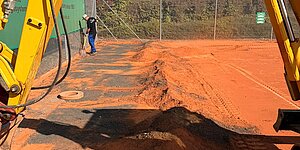 Zu den Newsdetails: Start der Bauarbeiten für die neuen Allwetterplätze